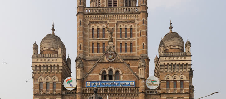 The Municipal Corporation Building in Mumbai, a Gothic revival civic building with a central tower.